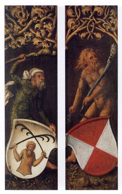 Sylvan Men with Heraldic Shields by Albrecht Dürer